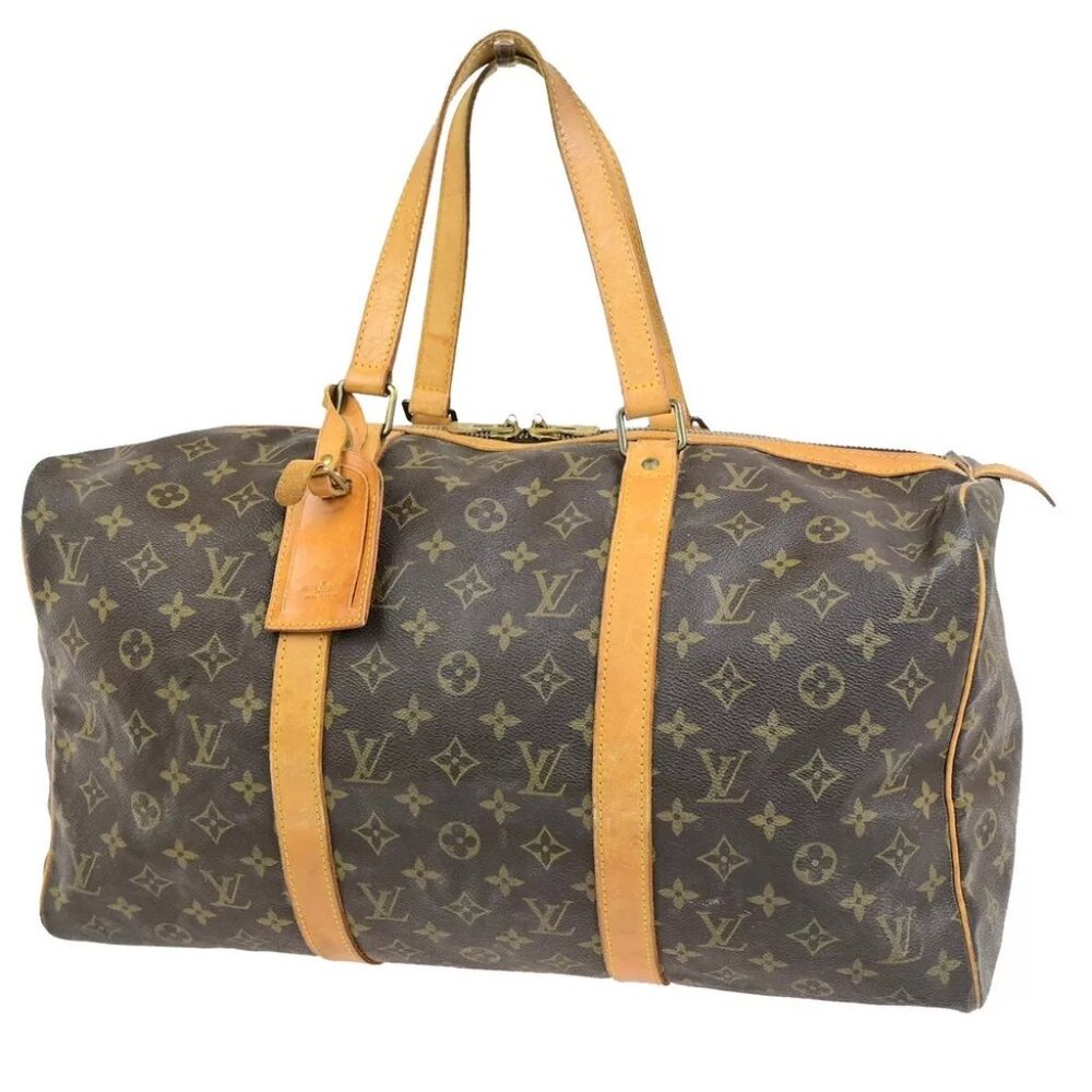 LOUIS VUITTON Sac Souple 45 Travel Hand Bag Monogram Leather BN